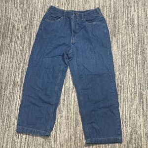 Habands Mens Size‎ 32 Extra Short Ice House Jeans Blue Flannel Lined 100% Cotton